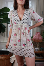 Load image into Gallery viewer, Vintage Y2K Forever 21 Polka Dot &amp; Floral Babydoll Mini Dress

