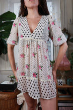 Load image into Gallery viewer, Vintage Y2K Forever 21 Polka Dot &amp; Floral Babydoll Mini Dress
