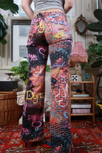 Load image into Gallery viewer, Vintage Y2K DKNY Graffiti Print Low Rise Bootcut Jeans
