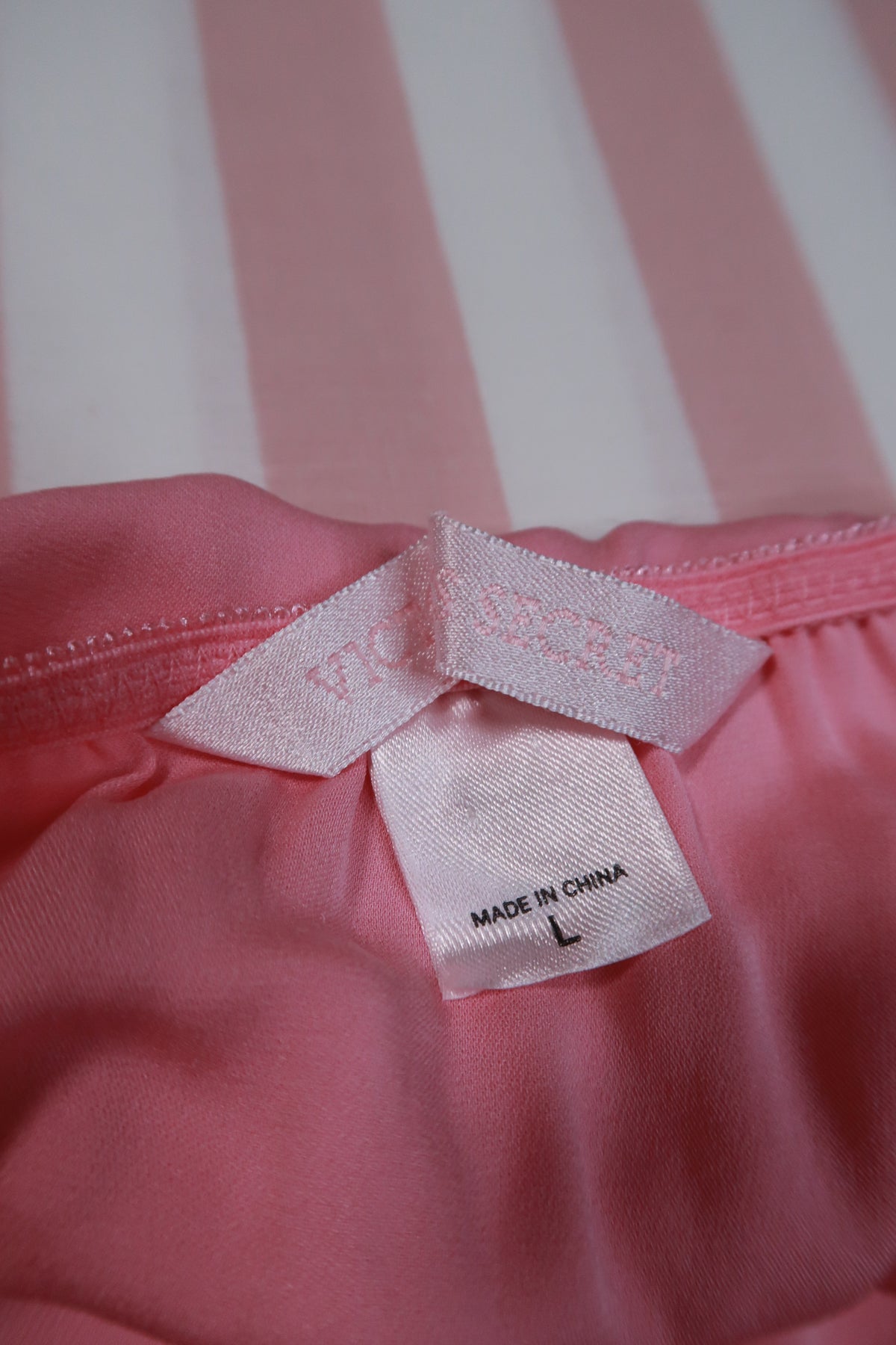 Vintage 2000s Victoria’s Secret Pink Silk Slip Dress with Black Trim - Elektra Vintage