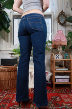 Load image into Gallery viewer, Vintage Y2K Lace Up Low Rise Flare Jeans Dark Wash Denim Pants
