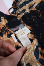 Load image into Gallery viewer, Vintage Gold Label Victoria’s Secret Leopard Lace Slip Dress - Elektra Vintage
