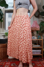 Load image into Gallery viewer, Vintage Y2K Peach Floral Button Front Midi Skirt
