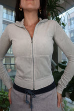 Load image into Gallery viewer, Vintage Juicy Couture Light Grey Velour Collared Zip-Up Jacket
