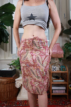 Load image into Gallery viewer, Vintage Y2K Paisley Print Tie Waist Midi Skirt
