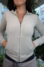 Load image into Gallery viewer, Vintage Juicy Couture Light Grey Velour Collared Zip-Up Jacket
