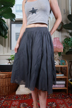 Load image into Gallery viewer, Vintage Y2K Charcoal Cotton Full Midi Skirt
