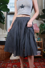 Load image into Gallery viewer, Vintage Y2K Charcoal Cotton Full Midi Skirt

