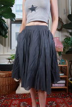 Load image into Gallery viewer, Vintage Y2K Charcoal Cotton Full Midi Skirt
