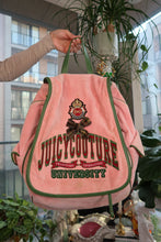 Load image into Gallery viewer, Vintage Juicy Couture Pink Velour “University” Backpack
