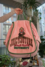 Load image into Gallery viewer, Vintage Juicy Couture Pink Velour “University” Backpack
