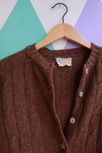 Load image into Gallery viewer, Vintage 1960s John Meyer Brown Wool Button-Up Cardigan
