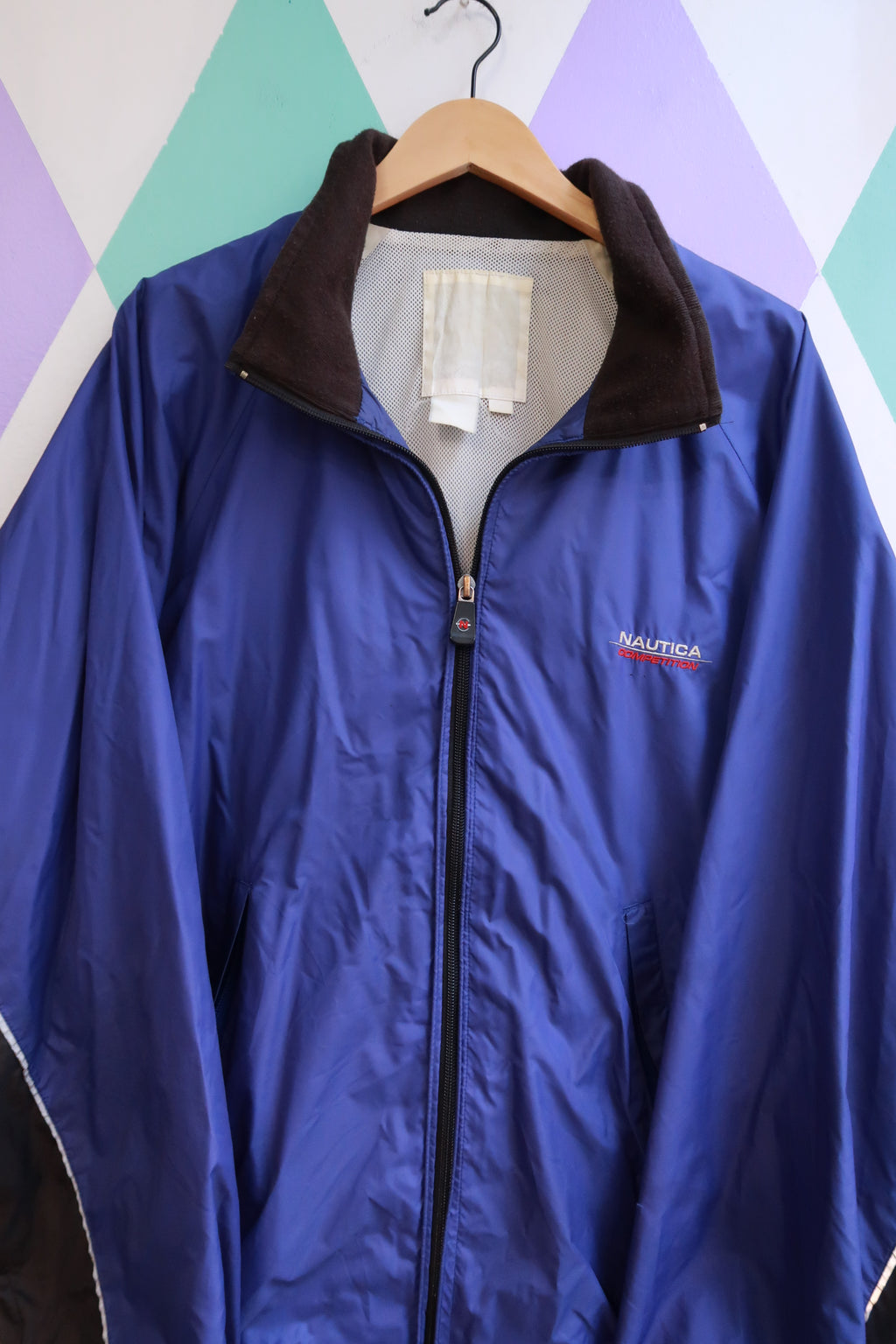 Vintage 90s Nautica Competition Colorblock Windbreaker Jacket - Elektra Vintage