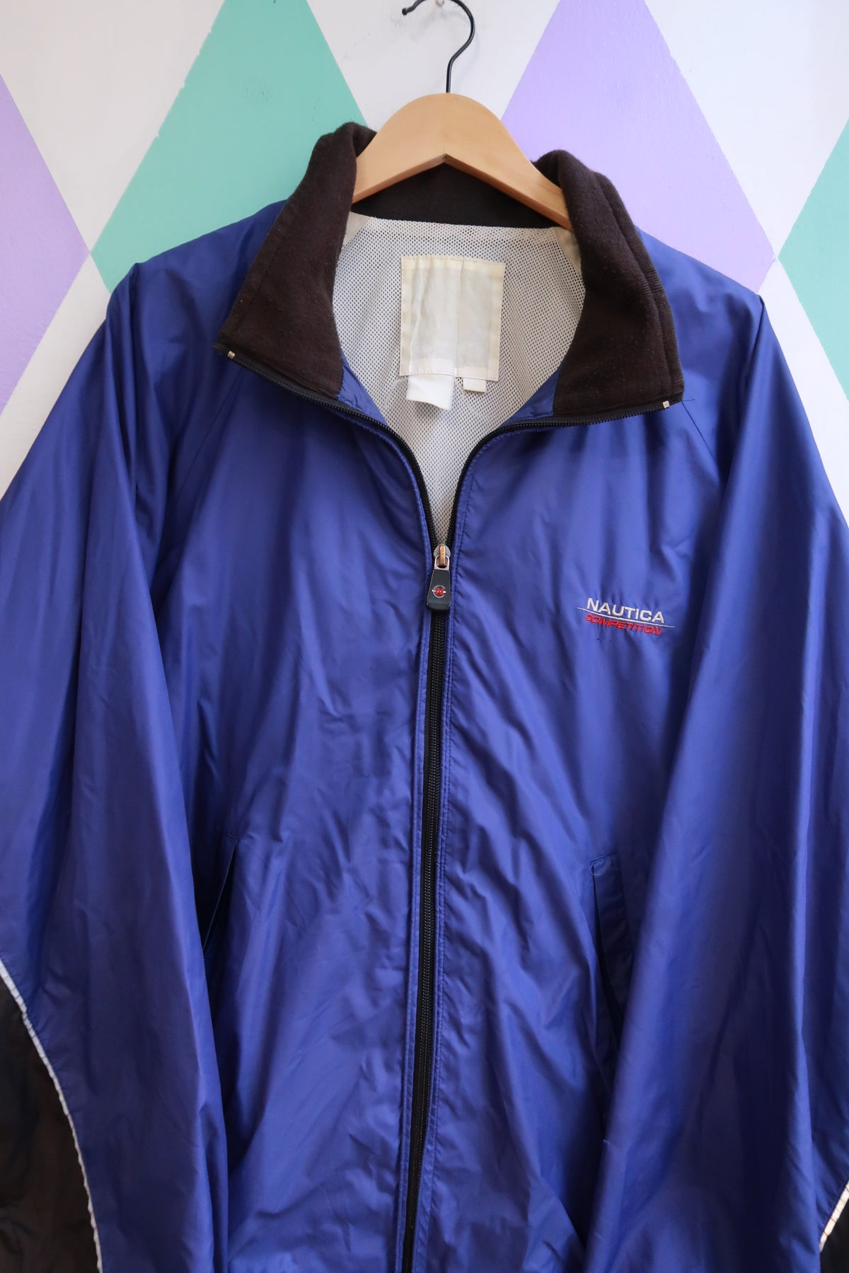 Vintage 90s Nautica Competition Colorblock Windbreaker Jacket - Elektra Vintage
