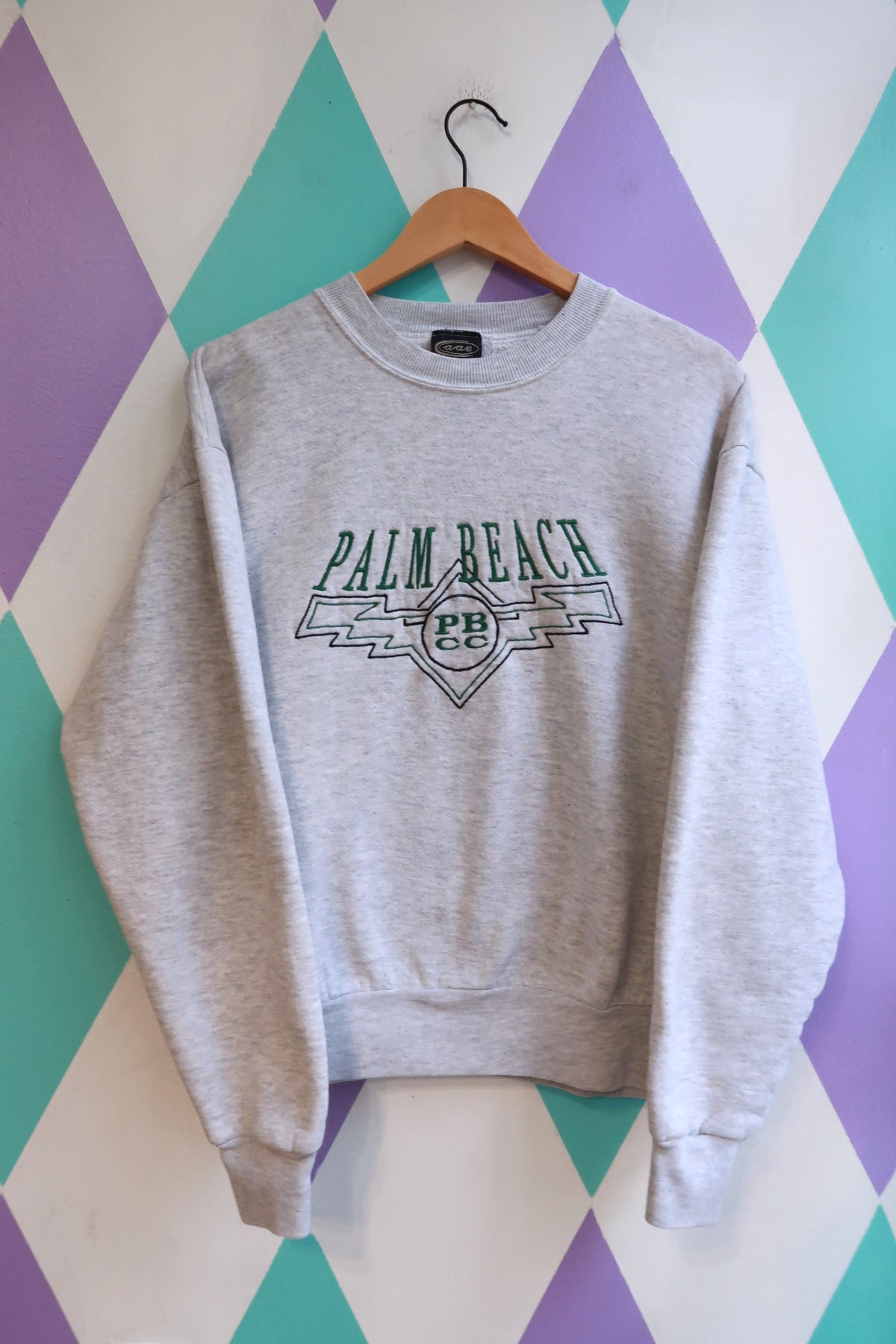 Vintage 90s Palm Beach Embroidered Crewneck Sweatshirt