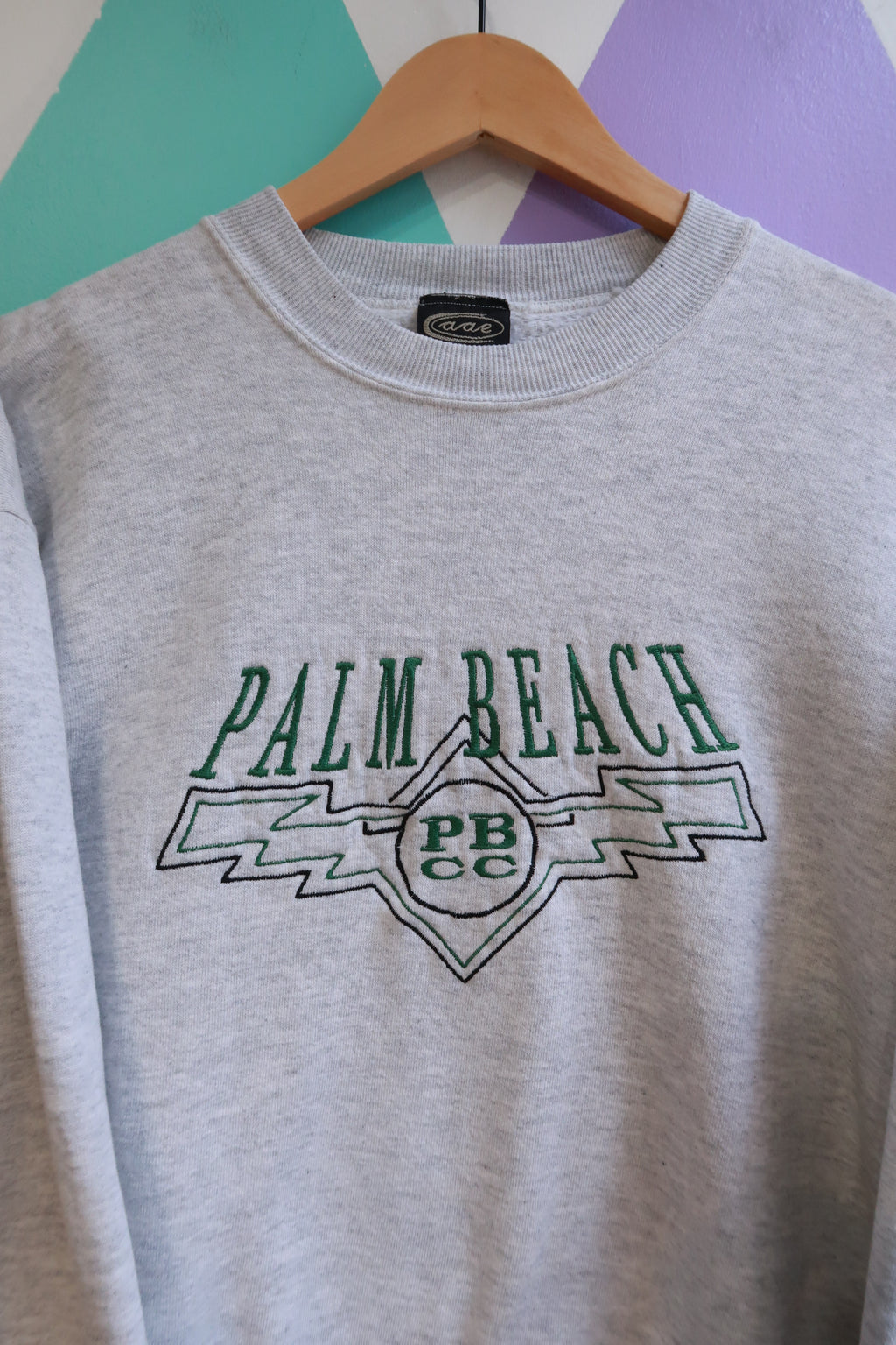 Vintage 90s Palm Beach Embroidered Crewneck Sweatshirt