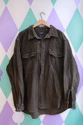 Vintage 90s Gap Olive Green Corduroy Button-Down Shirt
