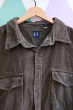 Load image into Gallery viewer, Vintage 90s Gap Olive Green Corduroy Button-Down Shirt
