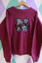 Load image into Gallery viewer, Vintage 90s Newport, Rhode Island Floral Letter Crewneck Sweatshirt
