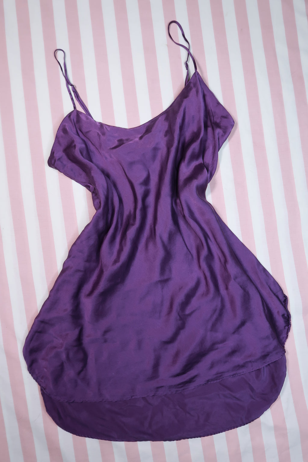 Vintage Gold Label Victoria’s Secret Purple 100% Silk Slip Dress - Elektra Vintage