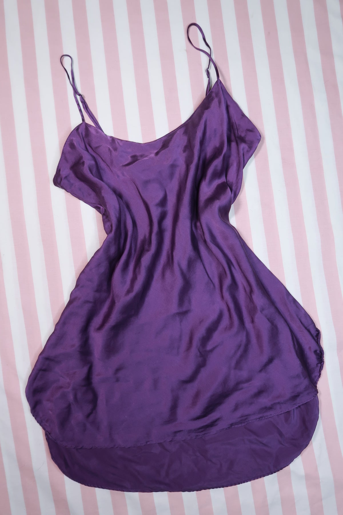 Vintage Gold Label Victoria’s Secret Purple 100% Silk Slip Dress - Elektra Vintage