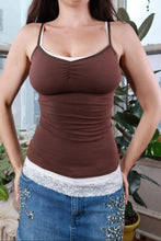 Load image into Gallery viewer, Vintage Y2K Brown Layered Cami Tank Top
