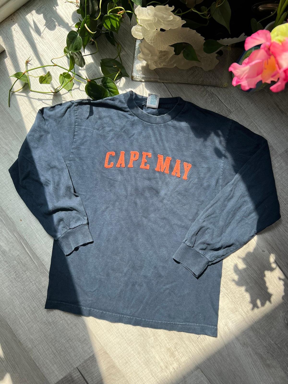 Vintage Spell Out Cape May Long Sleeve Tee by Alstyle - Elektra Vintage