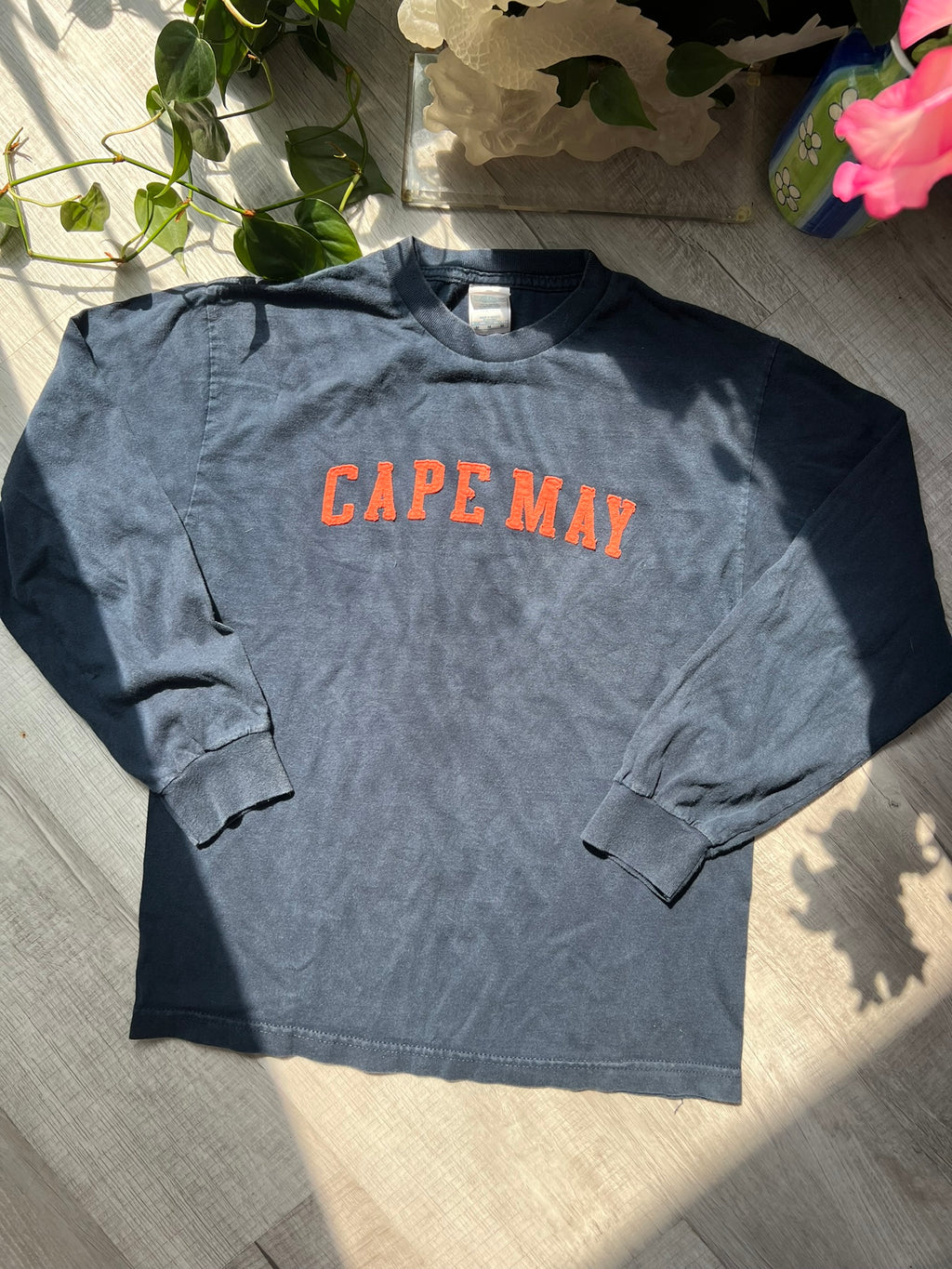 Vintage Spell Out Cape May Long Sleeve Tee by Alstyle - Elektra Vintage