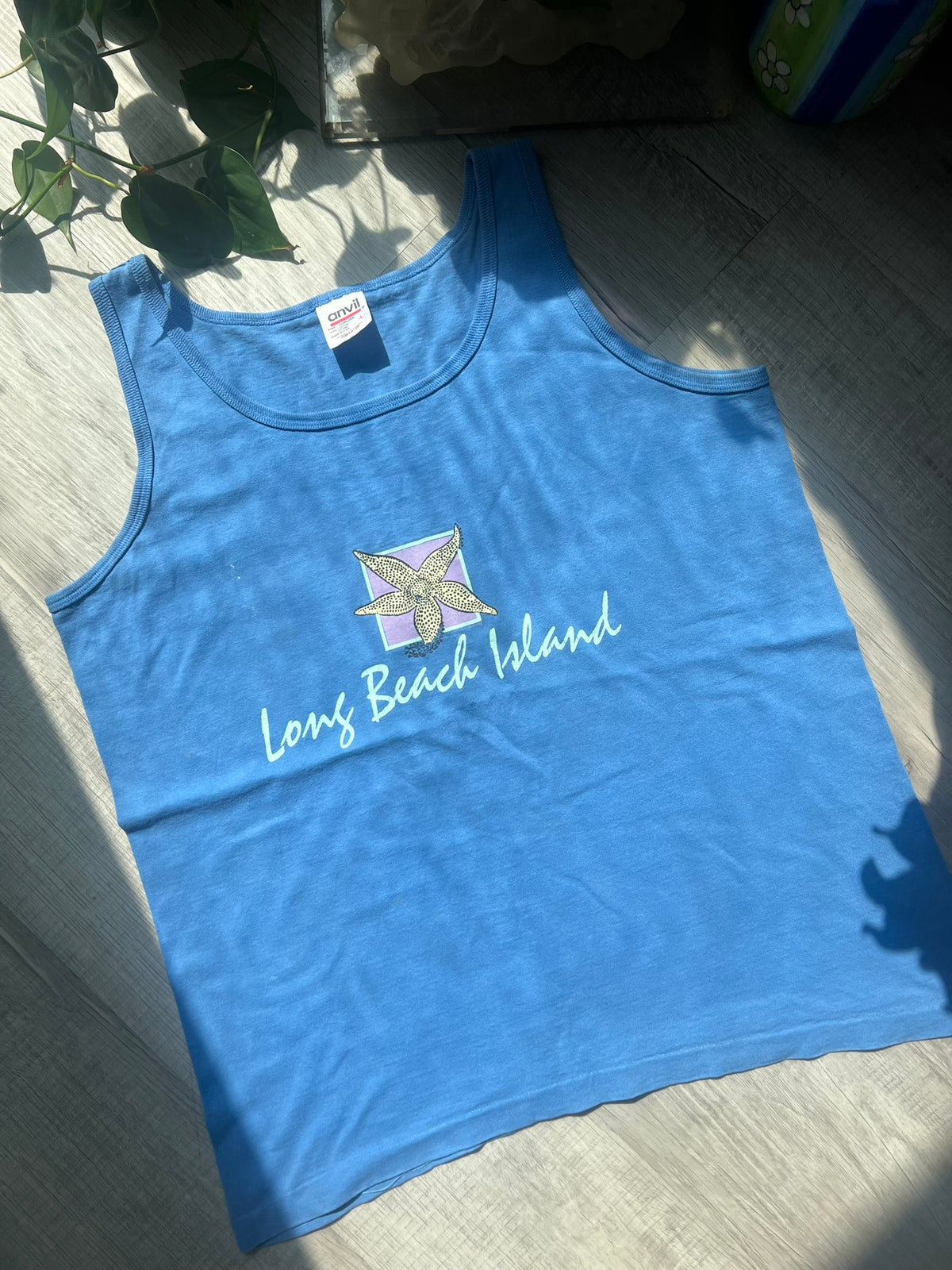 Vintage Long Beach Island Graphic Tank Top by Anvil - Elektra Vintage