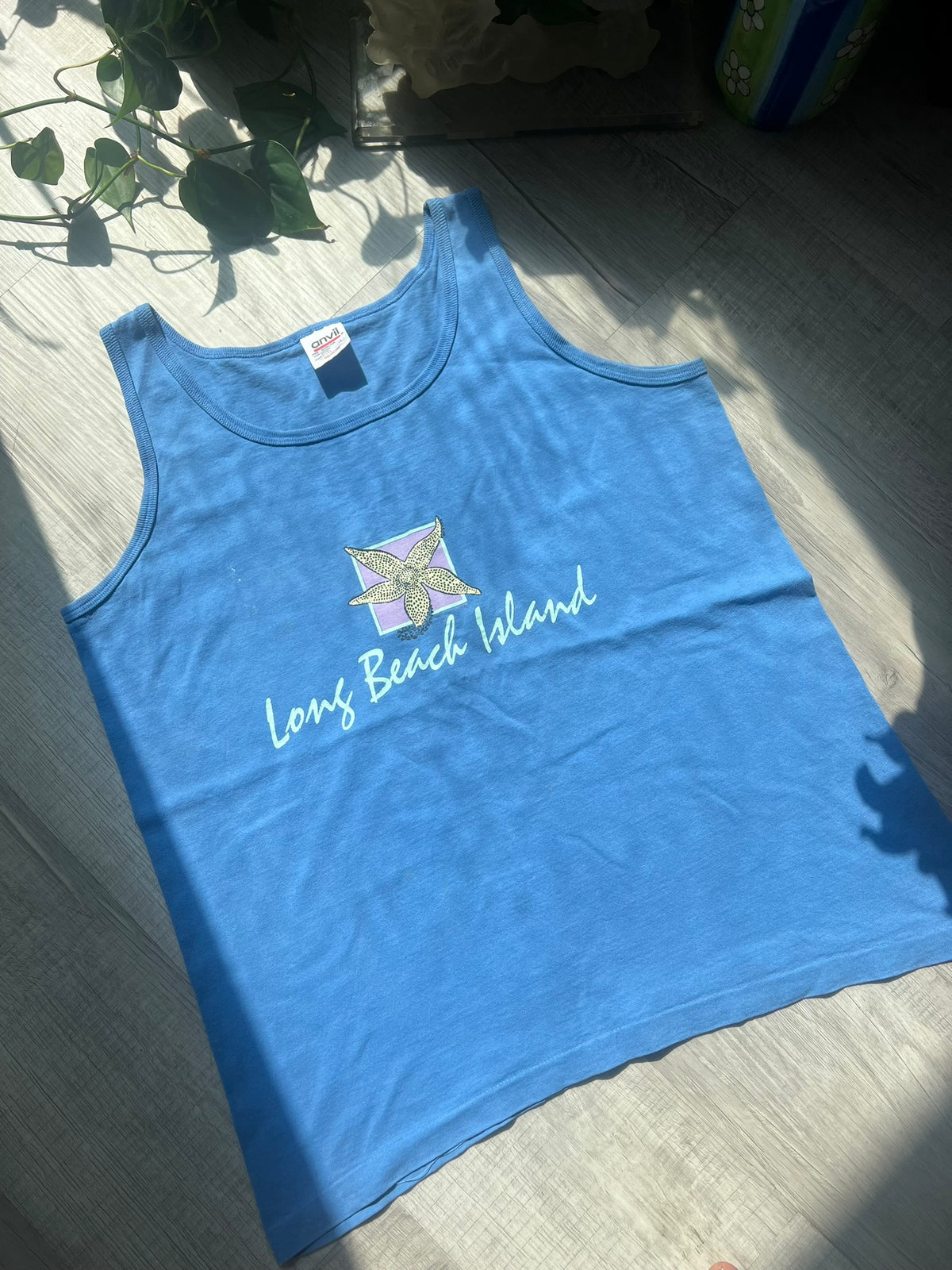 Vintage Long Beach Island Graphic Tank Top by Anvil - Elektra Vintage