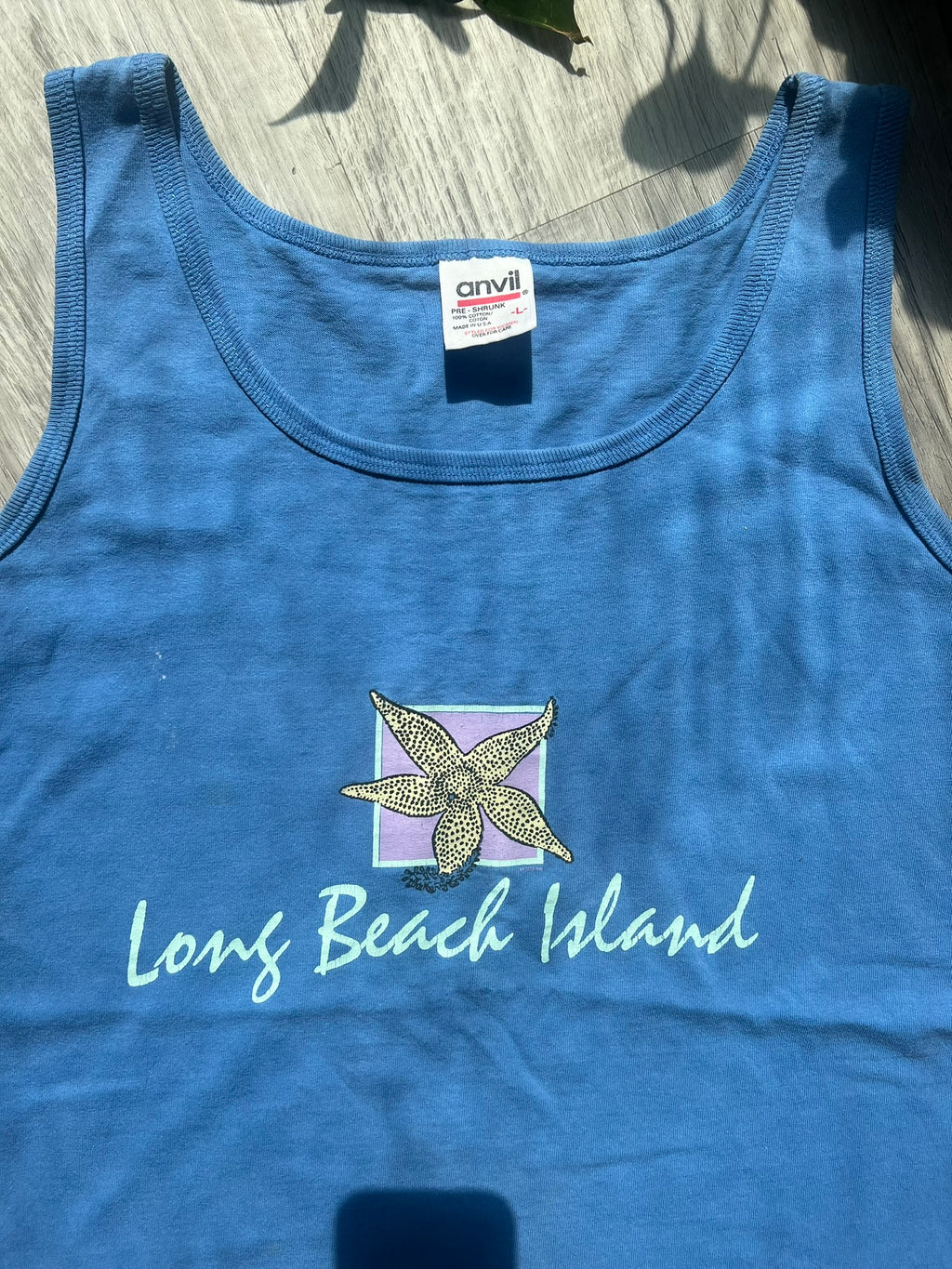 Vintage Long Beach Island Graphic Tank Top by Anvil - Elektra Vintage