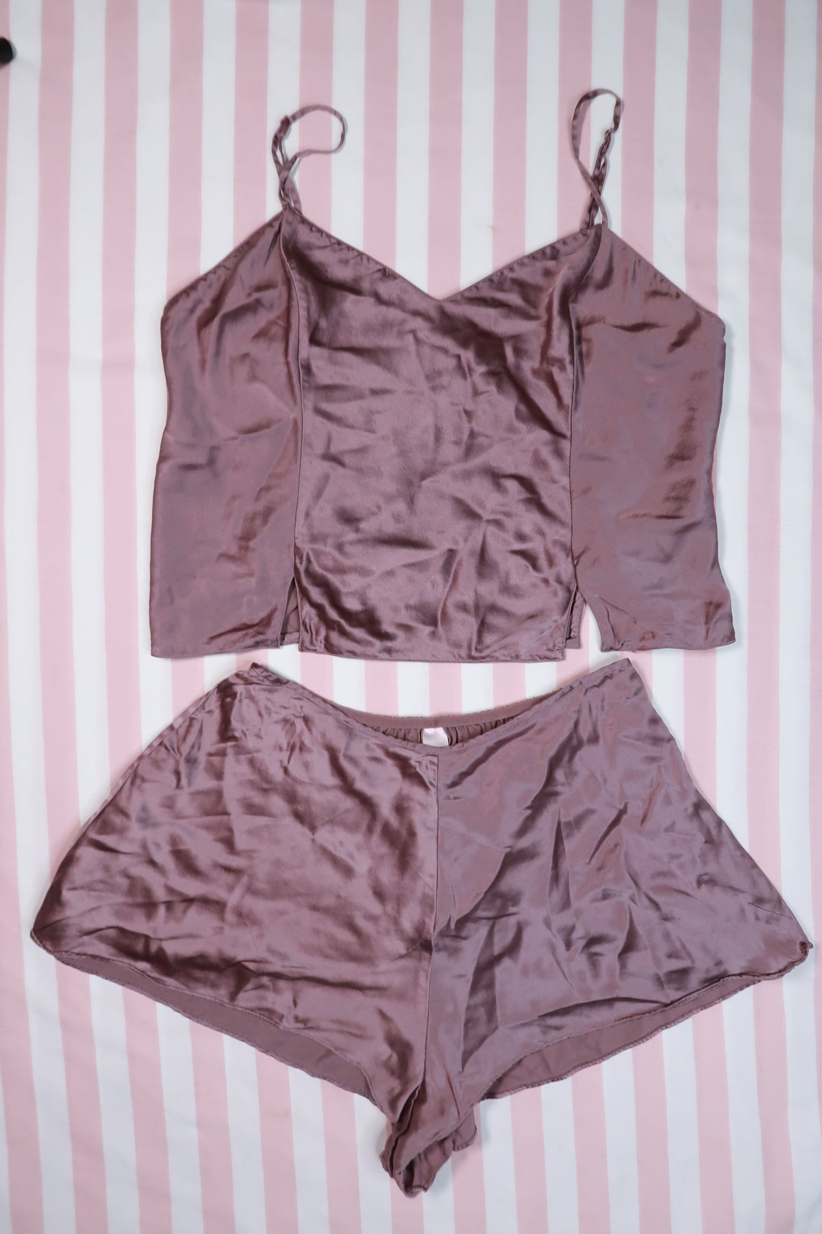 Vintage 90s Victoria’s Secret 100% Silk Cami & Shorts Two-Piece Set - Elektra Vintage