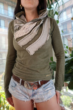Load image into Gallery viewer, Desigual Olive Green Cowl Neck Sweatshirt – Lace Patchwork Detail
