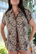 Load image into Gallery viewer, Y2K Vintage Silk Button-Up Shirt with Lace Trim
