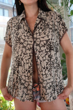 Load image into Gallery viewer, Y2K Vintage Silk Button-Up Shirt with Lace Trim
