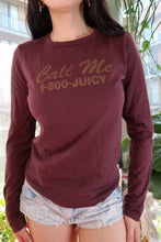 Load image into Gallery viewer, Vintage Juicy Couture “Call Me 1-800-JUICY” Long Sleeve Tee
