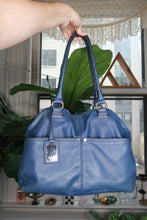 Load image into Gallery viewer, Vintage Tignanello Blue Genuine Leather Shoulder Bag Purse
