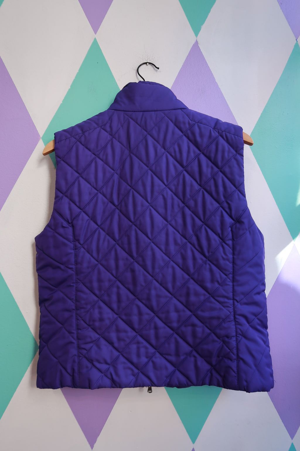 Vintage 2000s Lauren Ralph Lauren Purple Quilted Zip Vest - Elektra Vintage