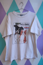 Load image into Gallery viewer, Vintage 1990s PetSmart Animal Charity Graphic T-Shirt White Dog Cat Tee
