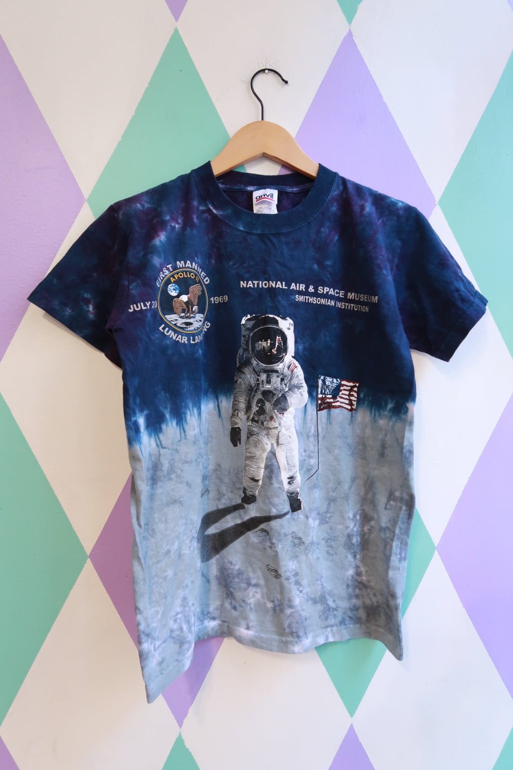 Vintage 2000s NASA Apollo 11 Astronaut Tie-Dye Graphic Tee - Elektra Vintage