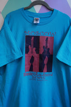 Load image into Gallery viewer, Blue vintage men's T-shirt from Elektra Vintage featuring 2002 Moscow Music &amp; Arts Festival graphic design.

