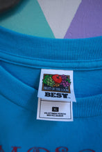 Load image into Gallery viewer, Men's vintage blue T-shirt featuring 2002 Moscow Music &amp; Arts Festival graphic by Elektra Vintage.
