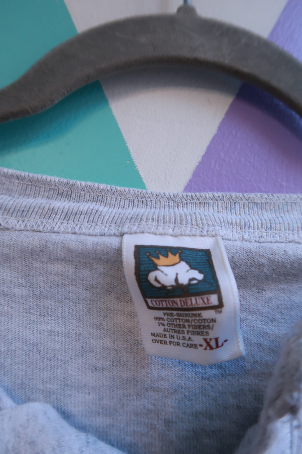 Gray ChinaStar Launch Team Lockheed Martin satellite Henley T-shirt for men by Elektra Vintage with vintage space-themed graphic.