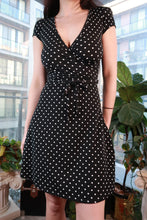 Load image into Gallery viewer, Polka Dot Tie Front Dress - Elektra Vintage
