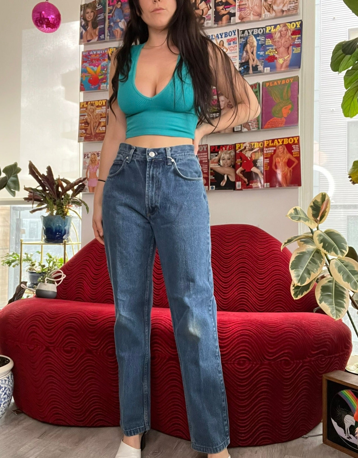 Vintage Valentino Jeans Denim Straight Leg Bottoms – Elektra
