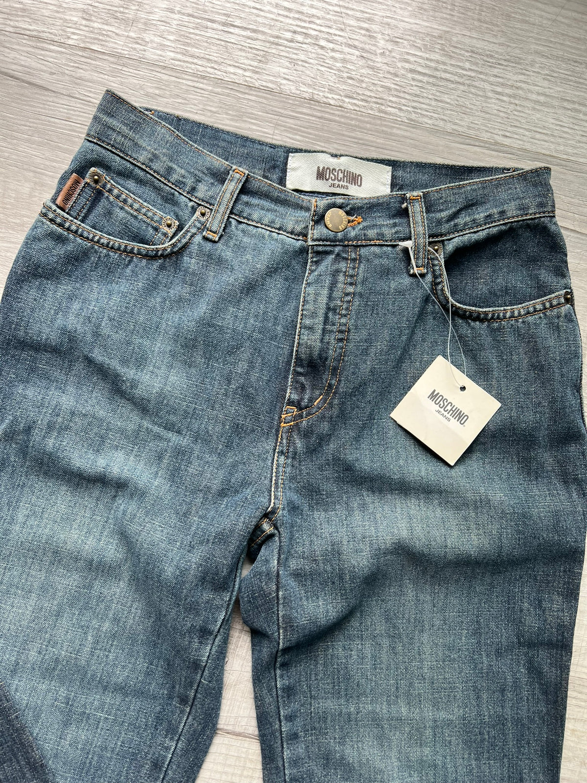 NWT Moschino Jeans Denim Flared Bottoms - Elektra Vintage