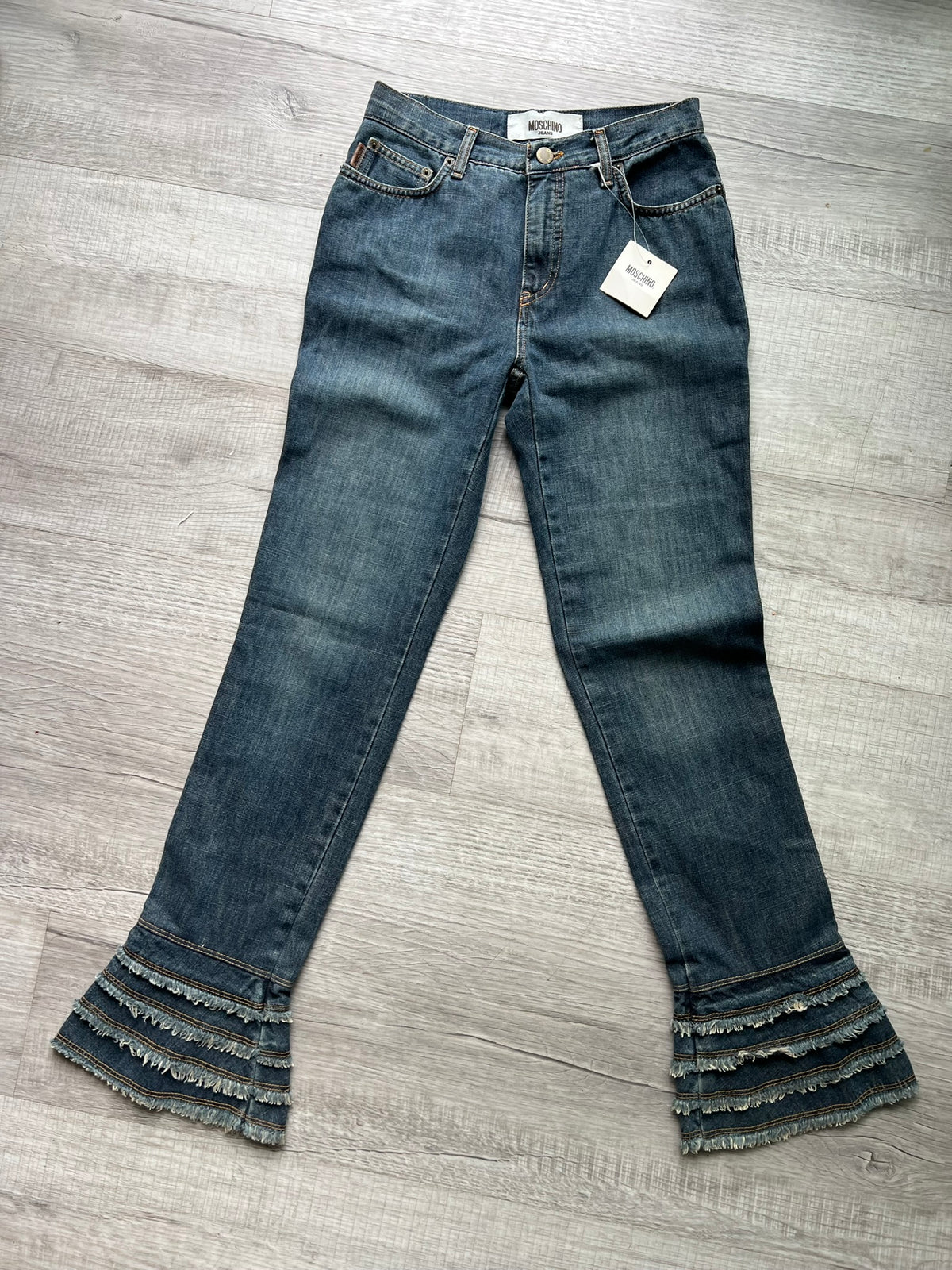 NWT Moschino Jeans Denim Flared Bottoms - Elektra Vintage