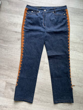 Load image into Gallery viewer, Escada Dark Wash Denim Jeans with Tooled Trim
