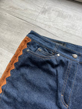 Load image into Gallery viewer, Escada Dark Wash Denim Jeans with Tooled Trim
