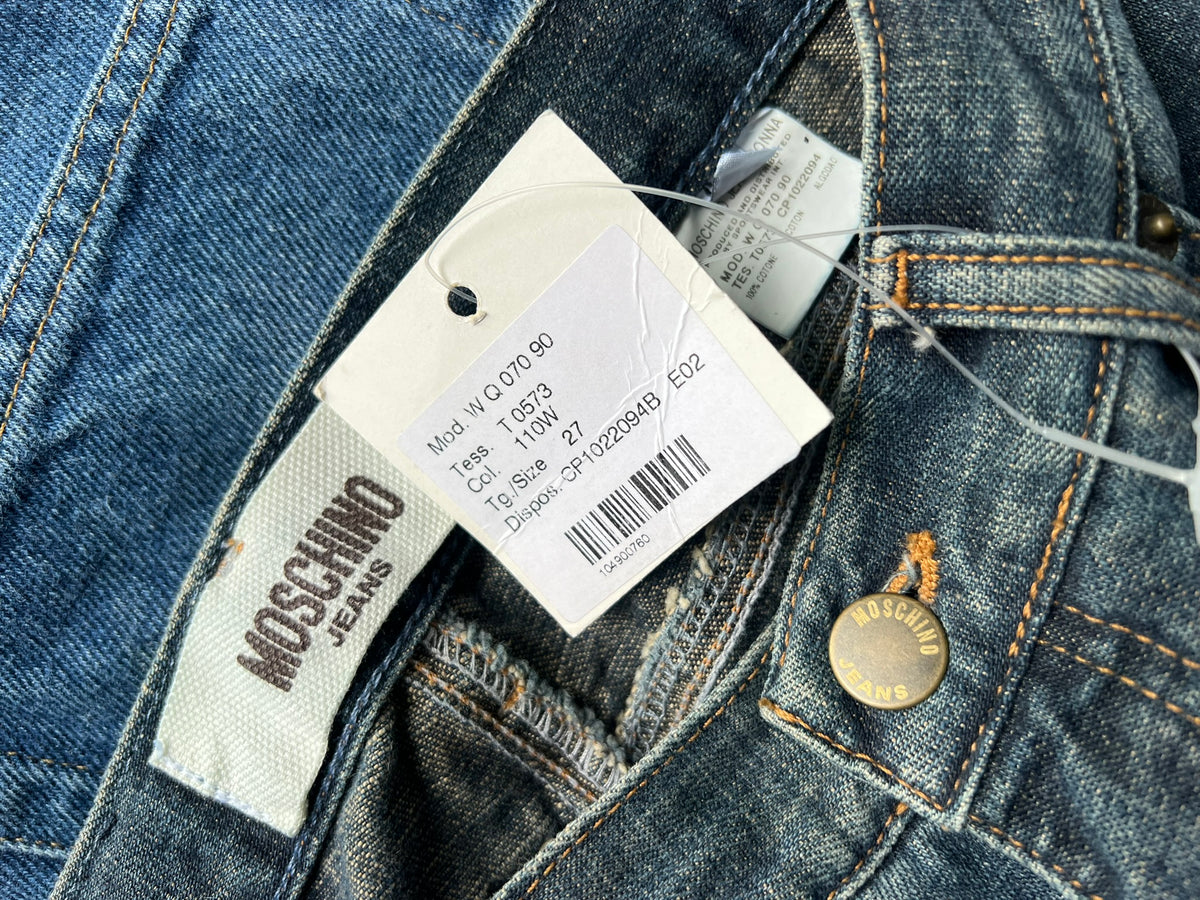 NWT Moschino Jeans Denim Flared Bottoms - Elektra Vintage